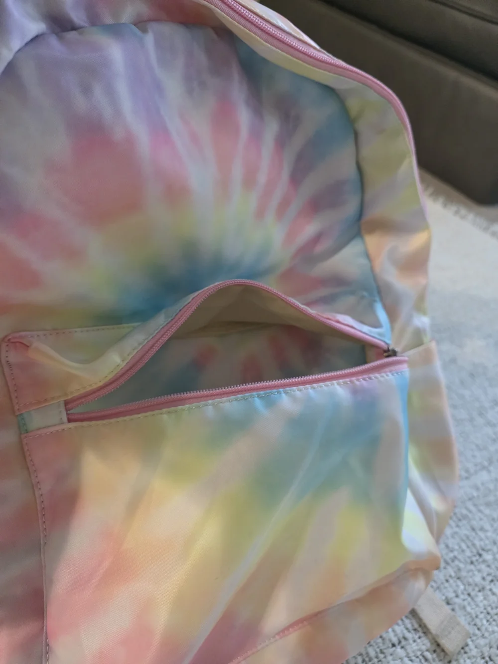 Tie-Dye Pastel Kids Backpack with Matching Pencil Case